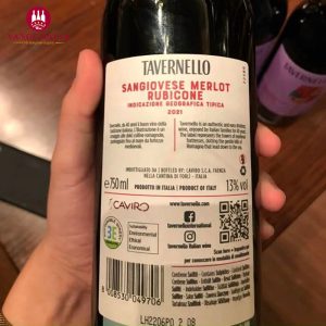 Rượu Vang Ý Tavernello Sangiovese Merlot Rubicone 2021