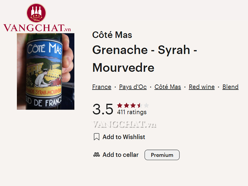 Đánh giá rượu vang đỏ Cote Mas Syrah Grenache trong cộng đồng vang