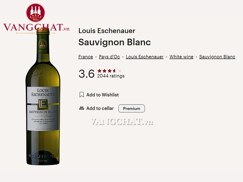 Đánh giá rượu vang Pháp VDP Louis Eschenauer Sauvignon Blanc với cộng đồng vang
