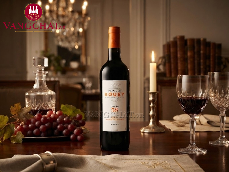 Chai vang Pháp Famille Bouey Cuvée 58 Bordeaux 2020 chính hãng