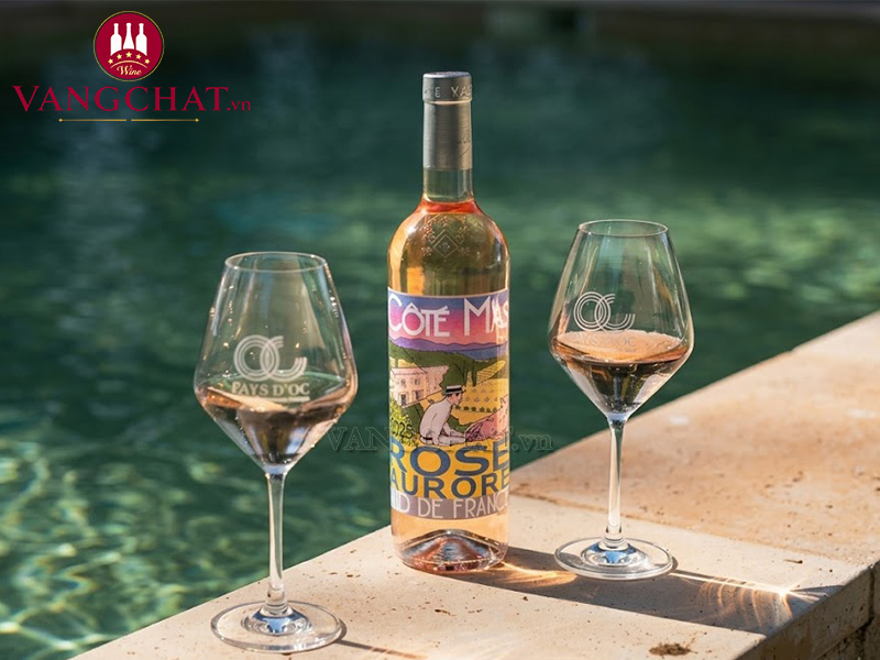 Ly rượu vang hồng Cote Mas Rose Aurore nhập khẩu chính hãng