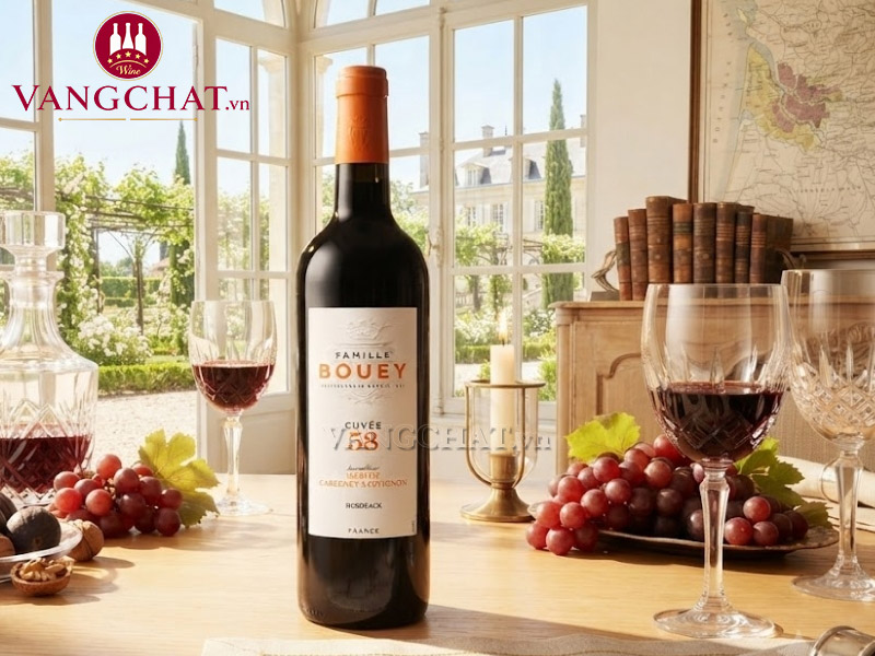 Rượu vang đỏ Pháp Famille Bouey Cuvée 58 Merlot Cabernet Sauvignon 2020