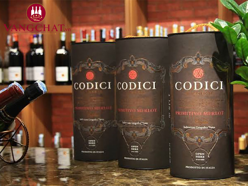 Hộp bịch rượu vang đỏ Codici 3L chính hãng Ý