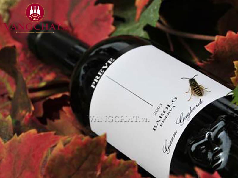 Cận chai vang Gianni Gagliardo Barolo DOCG Preve chính hãng