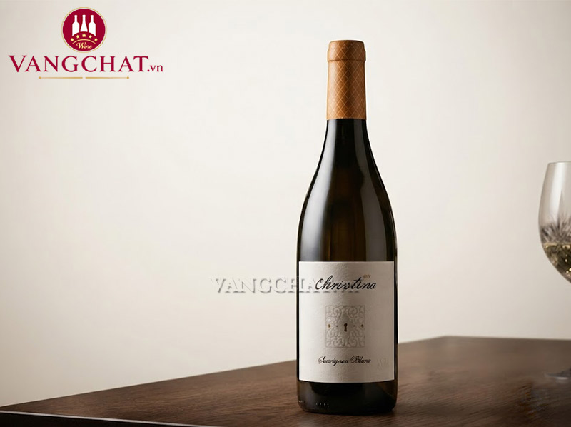 Chai rượu vang trắng Christina Sauvignon Blanc chính hãng