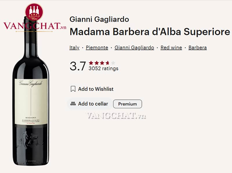 Đánh giá rượu vang Gianni Gagliardo Madama Barbera d’Alba, Barbera của cộng đồng vang