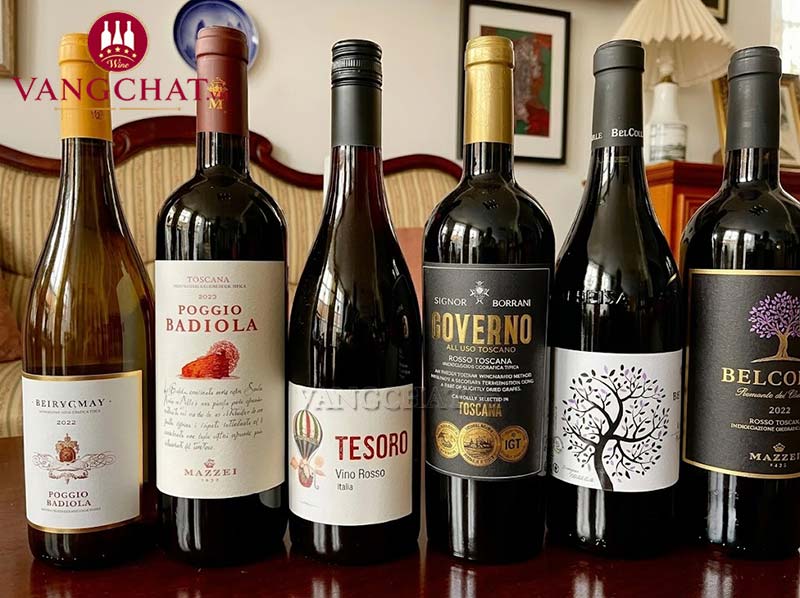 Những chai rượu vang đỏ Mazzei Poggio Badiola Toscana